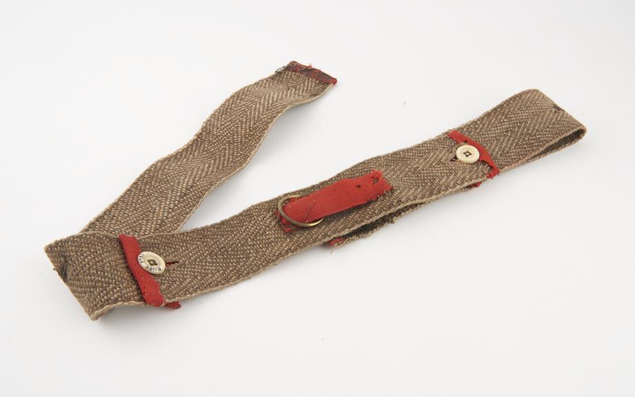 Three lengths of webbing buttoned together, late 19th century