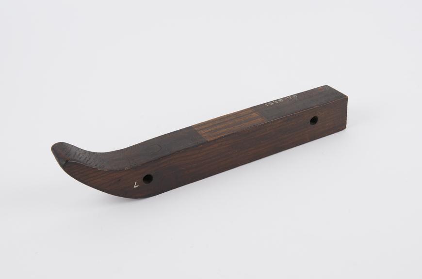 Conjectural copy of primitive all-wood ice-skate