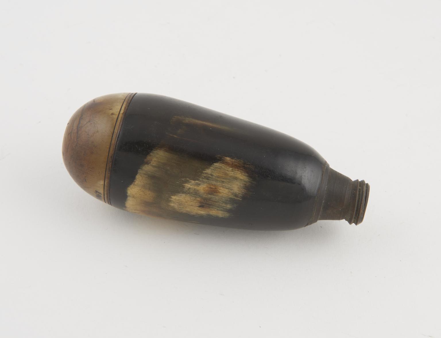 Flask, horn, threaded top for cap | Science Museum Group Collection