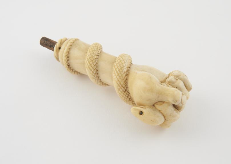 Ivory handle from a cane