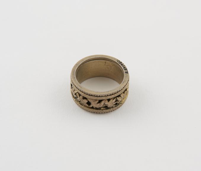 Metal finger ring, inscribed inside with a posy