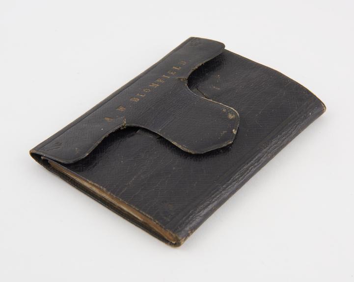 Passport in leather covered case issued to A.W