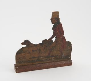 Samuel walking his dog