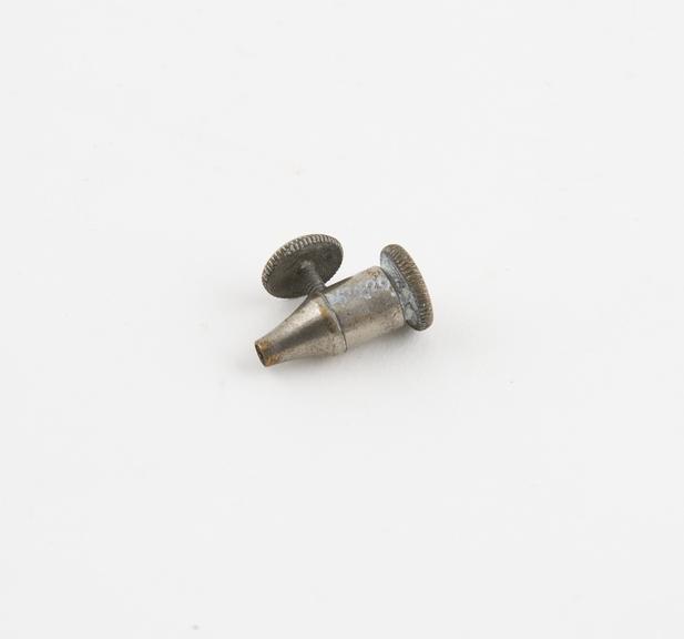 Ferrule from unidentified apparatus, nickel plated brass