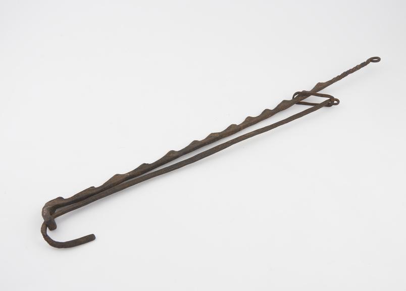 Iron hook, with adjustable suspension rod