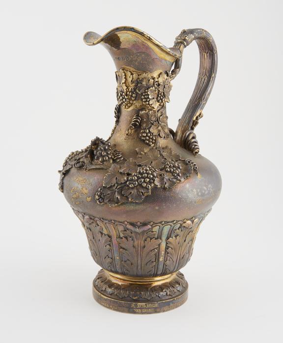 Jug, silver gilt, ornate