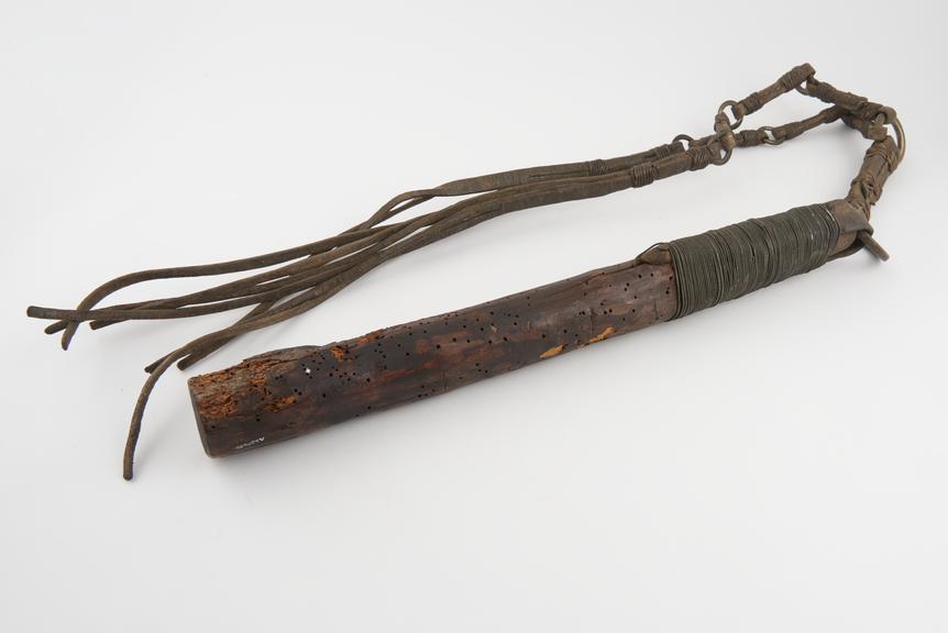 Knout, said to have been used in a Siberian prison, Russian