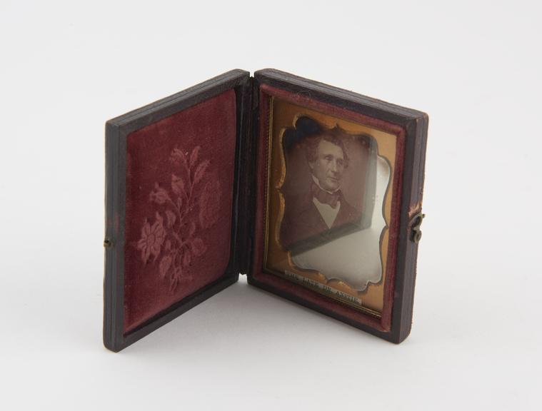 Daguerreotype portrait of a Dr Anstie in a tooled leather case