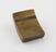 Snuff box, brass, rectangular, curved upwards at both ends