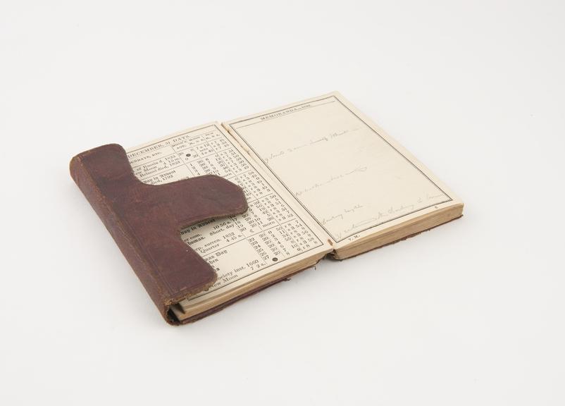 Combined cash account book and diary, owned by Mr. W