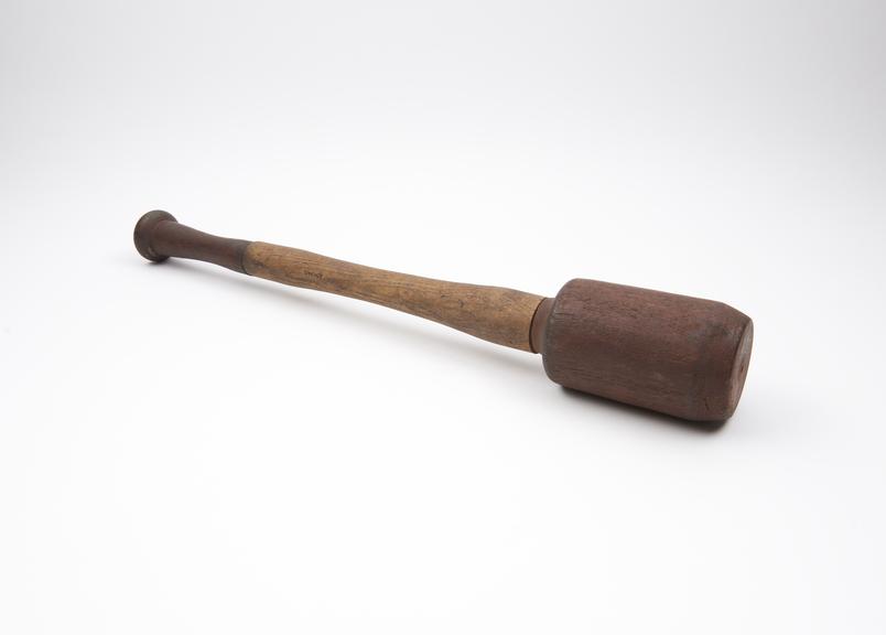 Wood pestle, probably English, 1840-1910
