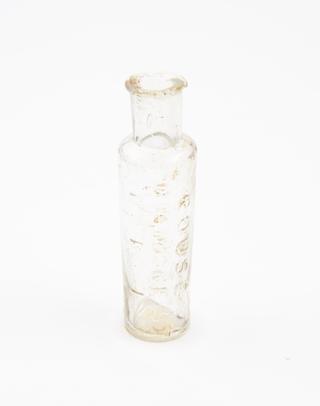 Clear glass bottle by Rouse