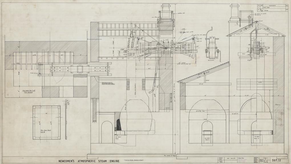 Newcomen's Atmospheric Steam Engine (Engine House Beams and Roof)