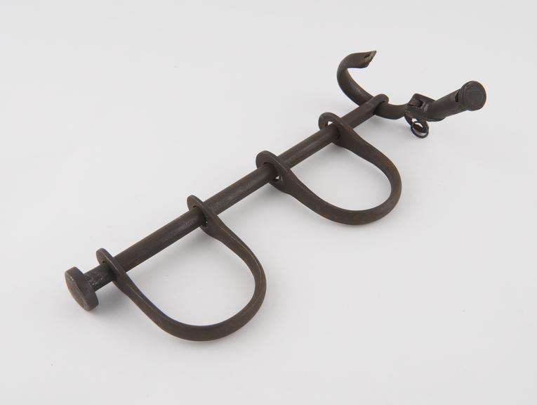 Leg irons, by Hiatt, English, 1750-1870