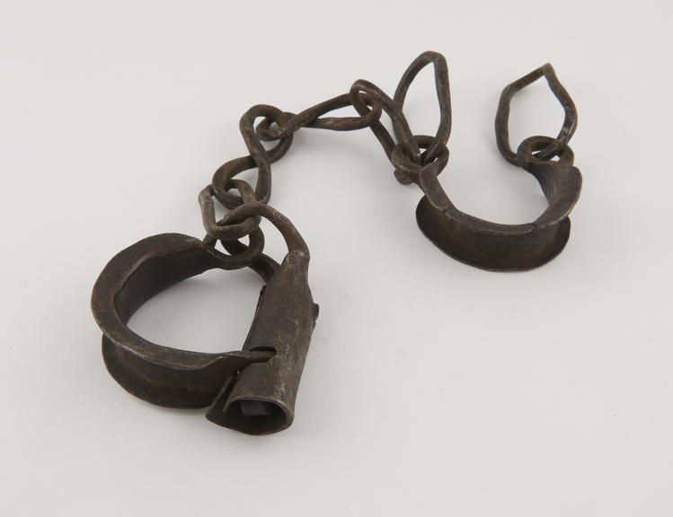 Pair of handcuffs, said to be from prison in Omdurman