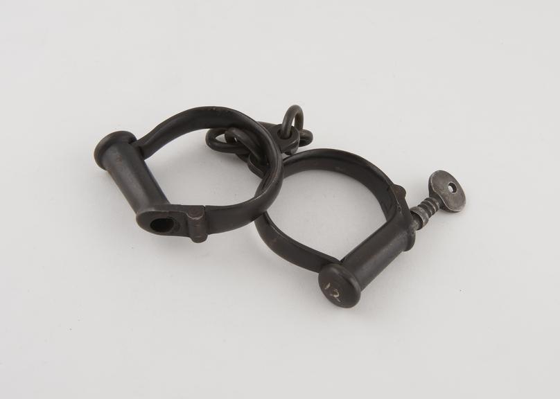 Handcuffs, steel, size 2, by the Proven (?) Tool Co