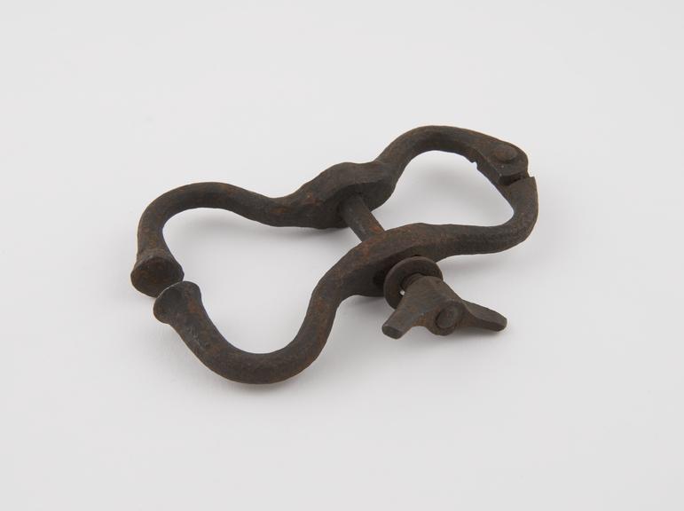 Handcuffs, steel, probably English, 1601-1800