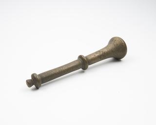 Brass pestle, European, 1501-1850