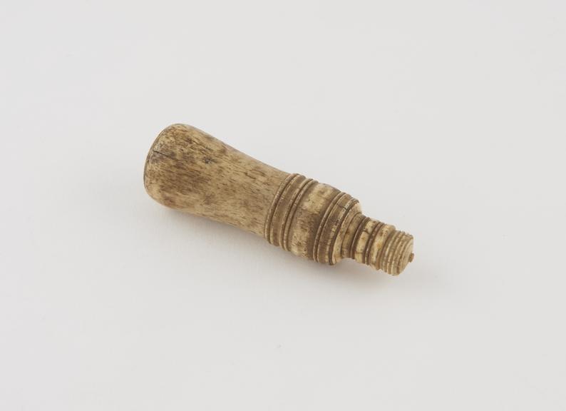 Snuff container(?), ivory, cylindrical turned tube