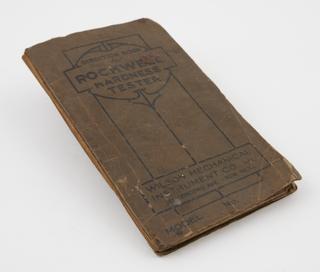 Direction book for Rockwell Hardness Tester