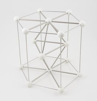 Metal crystal structure model: Hexagonal close packed