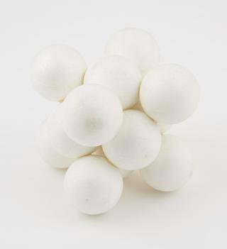 Polystyrene metal crystal structure model