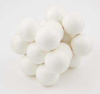 Polystyrene metal crystal structure model