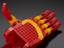 3D printed assistive yellow and red device designed with a