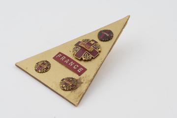 Four French blood donor badges