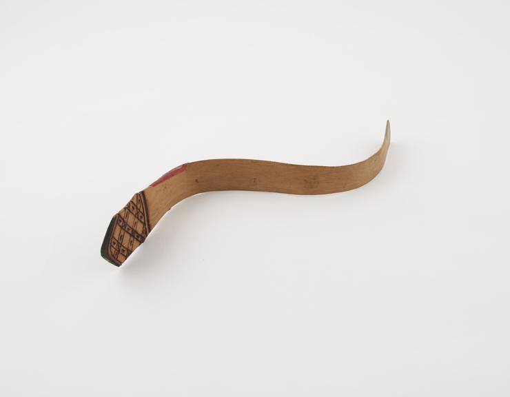 Strigil, wooden, from Gold Coast, 20th century