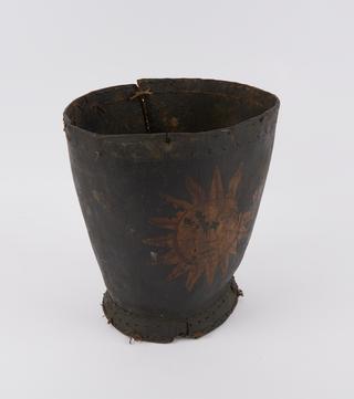 Old leather fire bucket