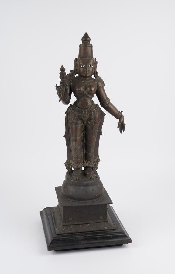 Solid brass statue of Lakshmi, South Indian, statue