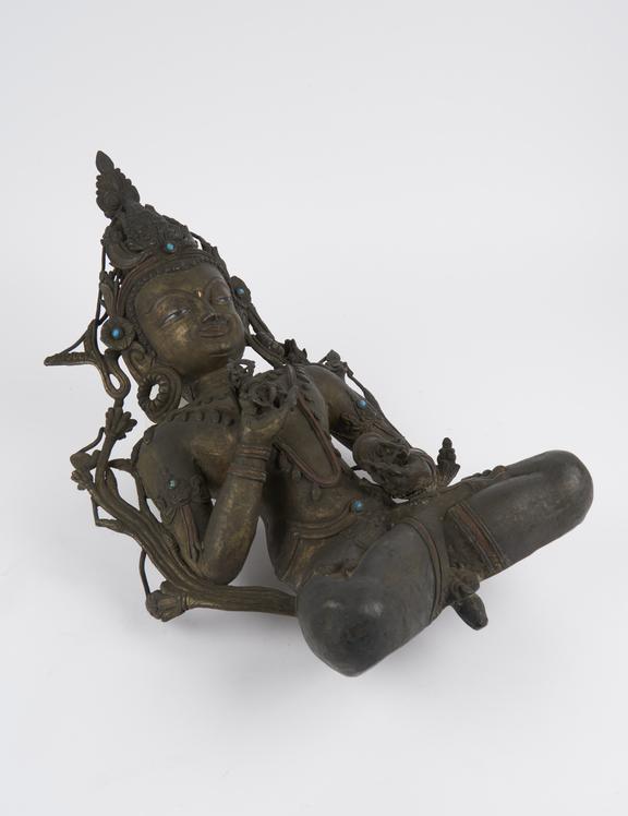 Brass buddhist statue of Vajrapani, Tibetan, 1701-1900