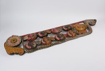 Painted polychrome mask of Maha Kola Sanniya, chief disease-demon