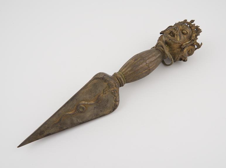 Ritual three-sided dagger (Phur-Bu in vernacular )with handle