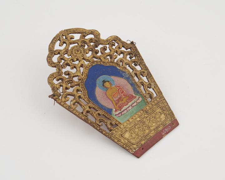 Charm, part of crown with portrait of Mahapratisara