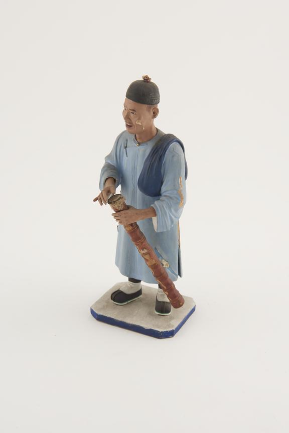 Painted wooden figure, male