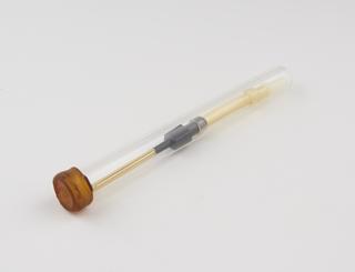 Blood transfusion needle and plastic tubing