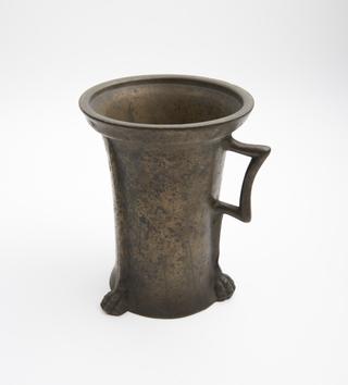 Tall bronze mortar