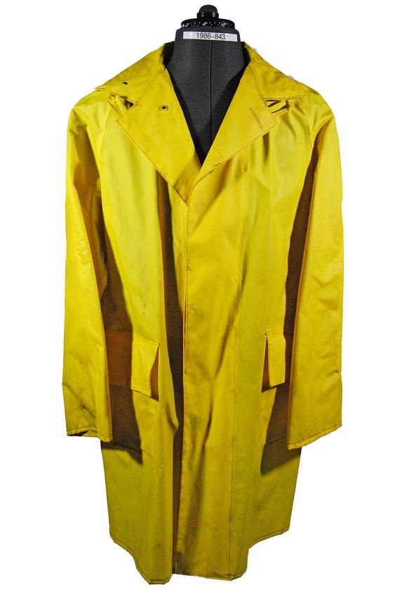 Yellow plastic raincoat, British Rail