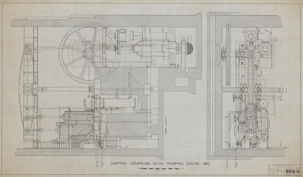 Simpson Compound Beam Pumping Engine 1882