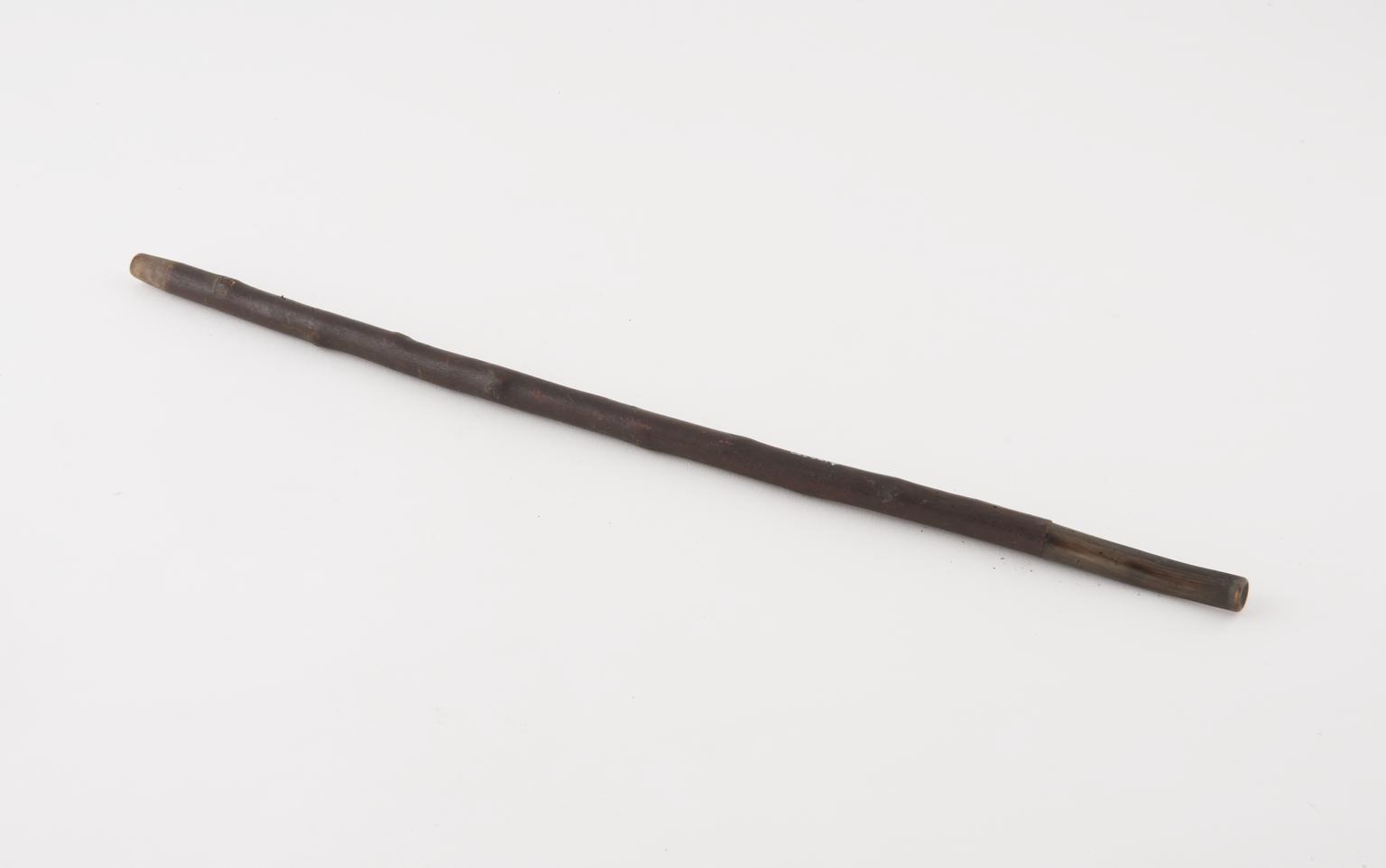 Cherrywood pipe stem, screw-on horn mouthpiece