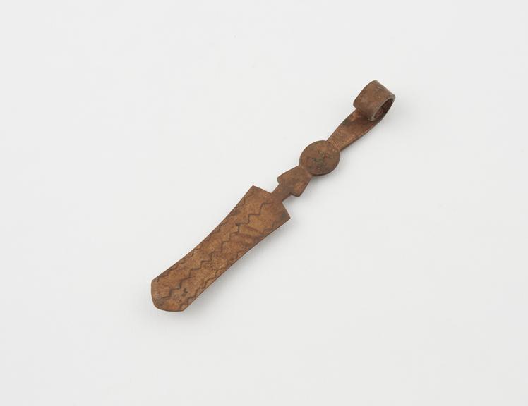 Strigil, copper, Christol Collection, from Zambia, 1850-1930