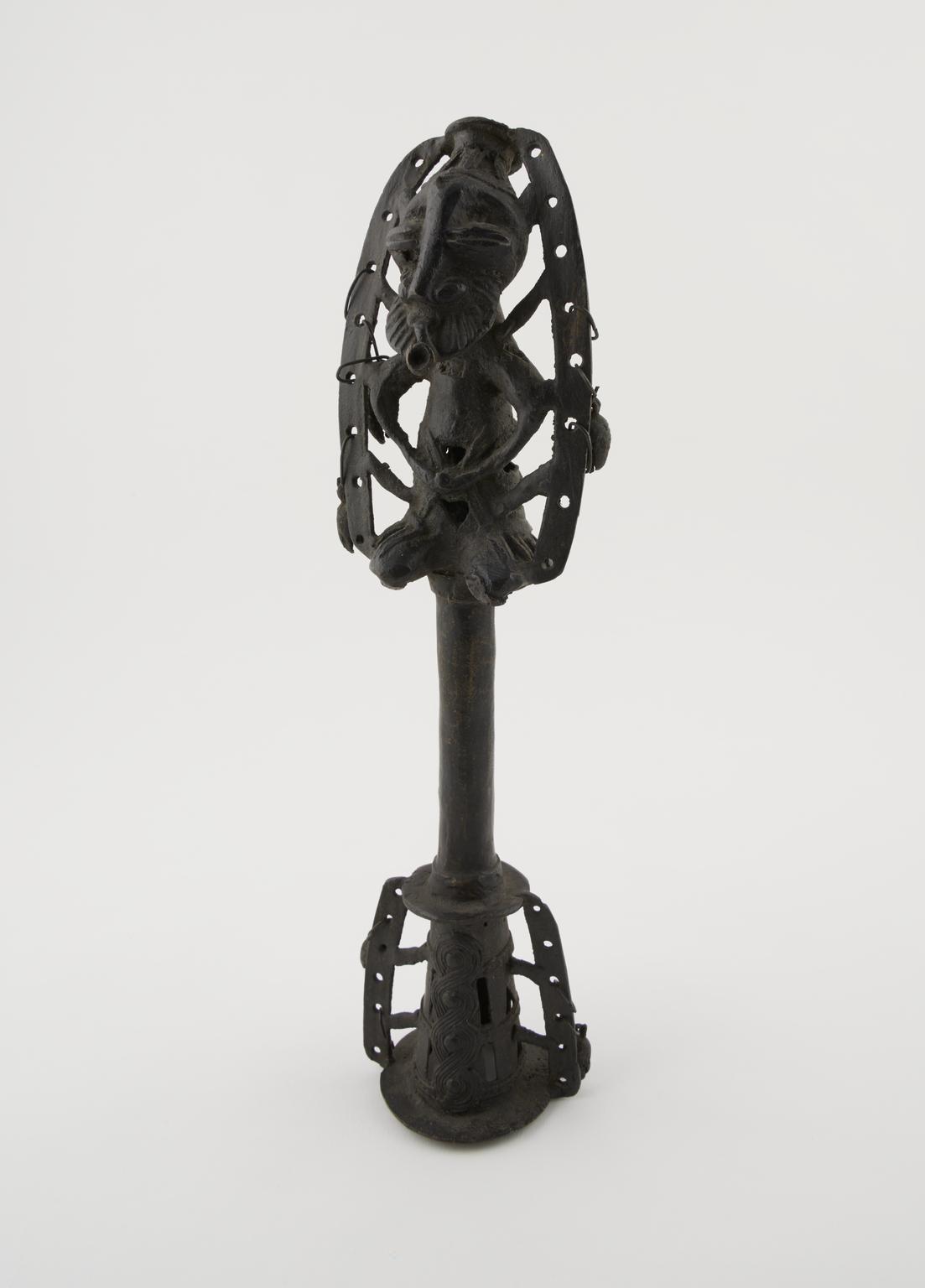 Metal Rattles Metal rattle from a staff | Science Museum Group Collection