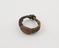 Amuletic bracelet, made of leather with plaited band