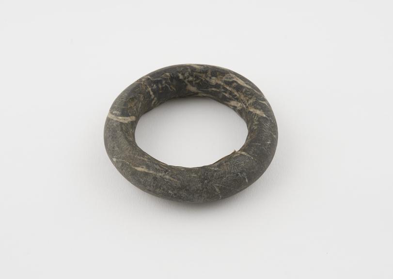 Armlet, marble (limestone?), Nigeria, Wet Africa, 1880-1930