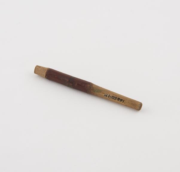 Small cherrywood tobacco pipe stem, tubular