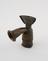 Bronze tobacco pipe, elbow type with pyramid shaped rest