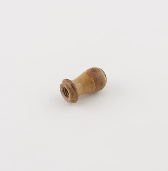 Wooden mouthpiece, turned cherry, teat-shaped