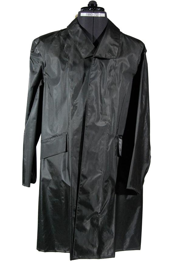 Waterproof Coat; British Rail; Train Crew; Black PVC